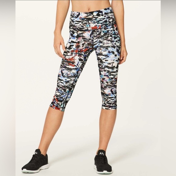 Lululemon Wunder Under High Rise Leggings Culture Clash Multi Black 4 W6AJES - Picture 1 of 10